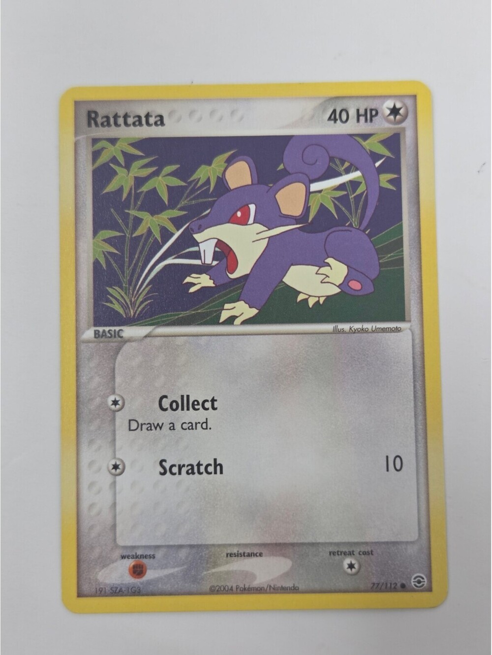 Pokémon Rattata 77/112 2004 EX FireRed LeafGreen Basic Colorless Card